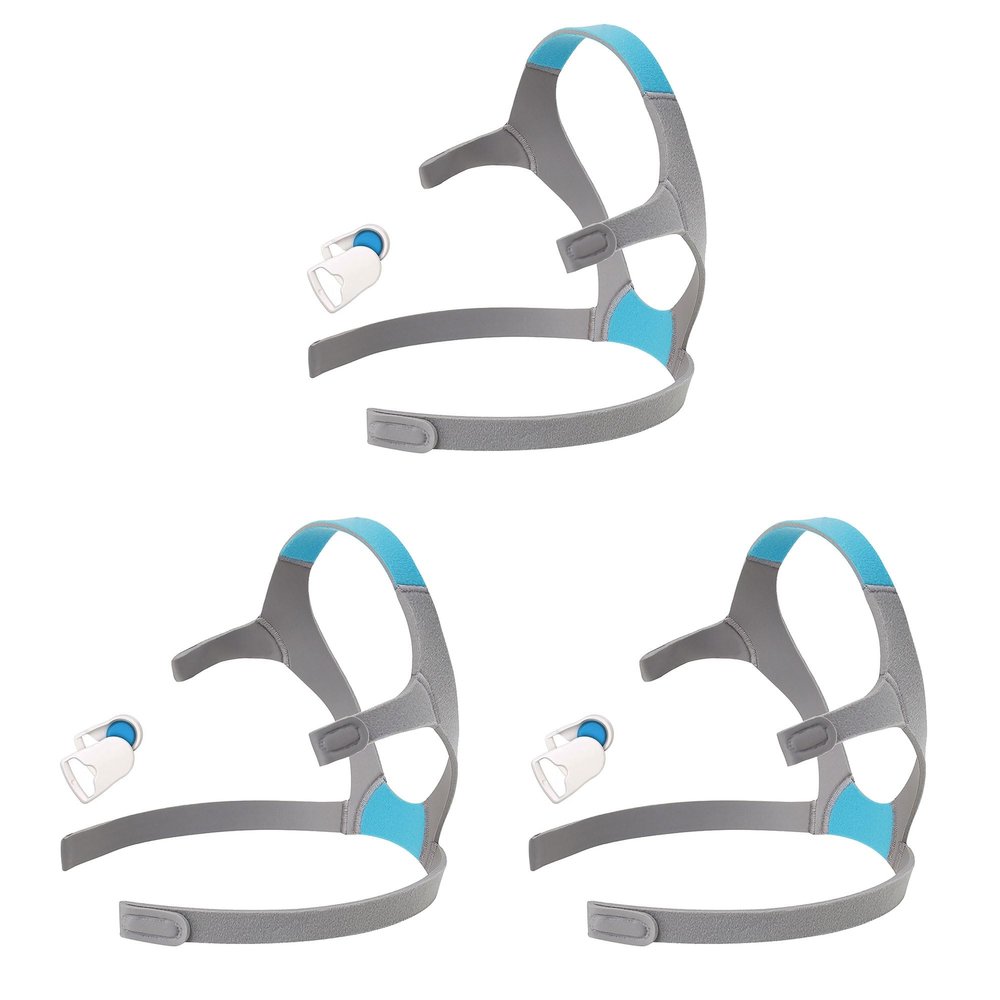 AirFit/AirTouch F20 Headgear, 3 Pack Replacement CPAP Mask Headgear Strap CPAP Supplies [Includes 6 Magnetic Clips] [Without Masks]