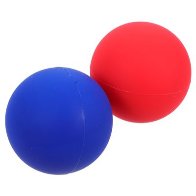 GLSTOY 2pcs Silicone Massage Balls 63mm Solid Fascia Balls for Muscle Relief Back and Foot Therapy Yoga Fitness Manual Massage Roller for Home and Travel