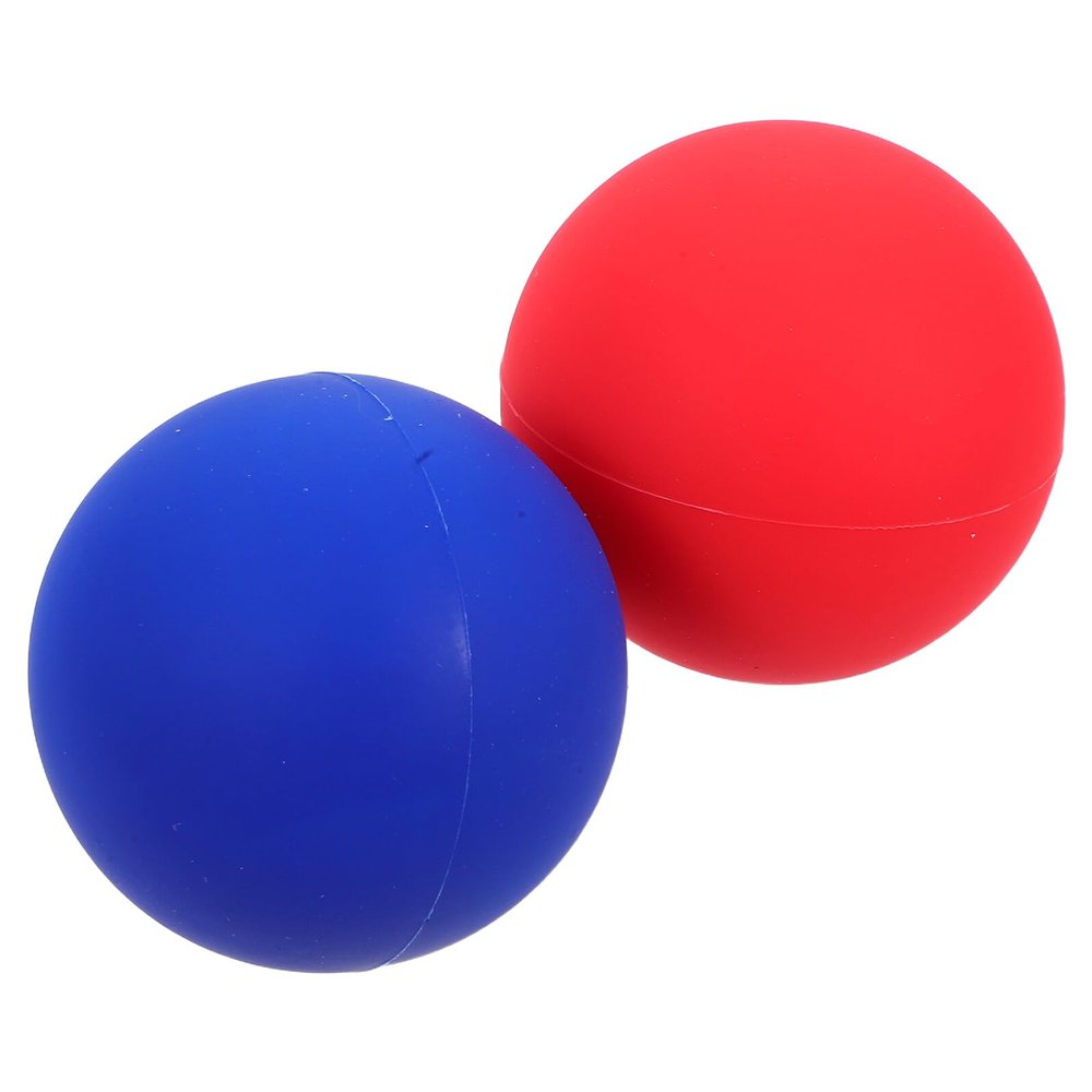 GLSTOY 2pcs Silicone Massage Balls 63mm Solid Fascia Balls for Muscle Relief Back and Foot Therapy Yoga Fitness Manual Massage Roller for Home and Travel