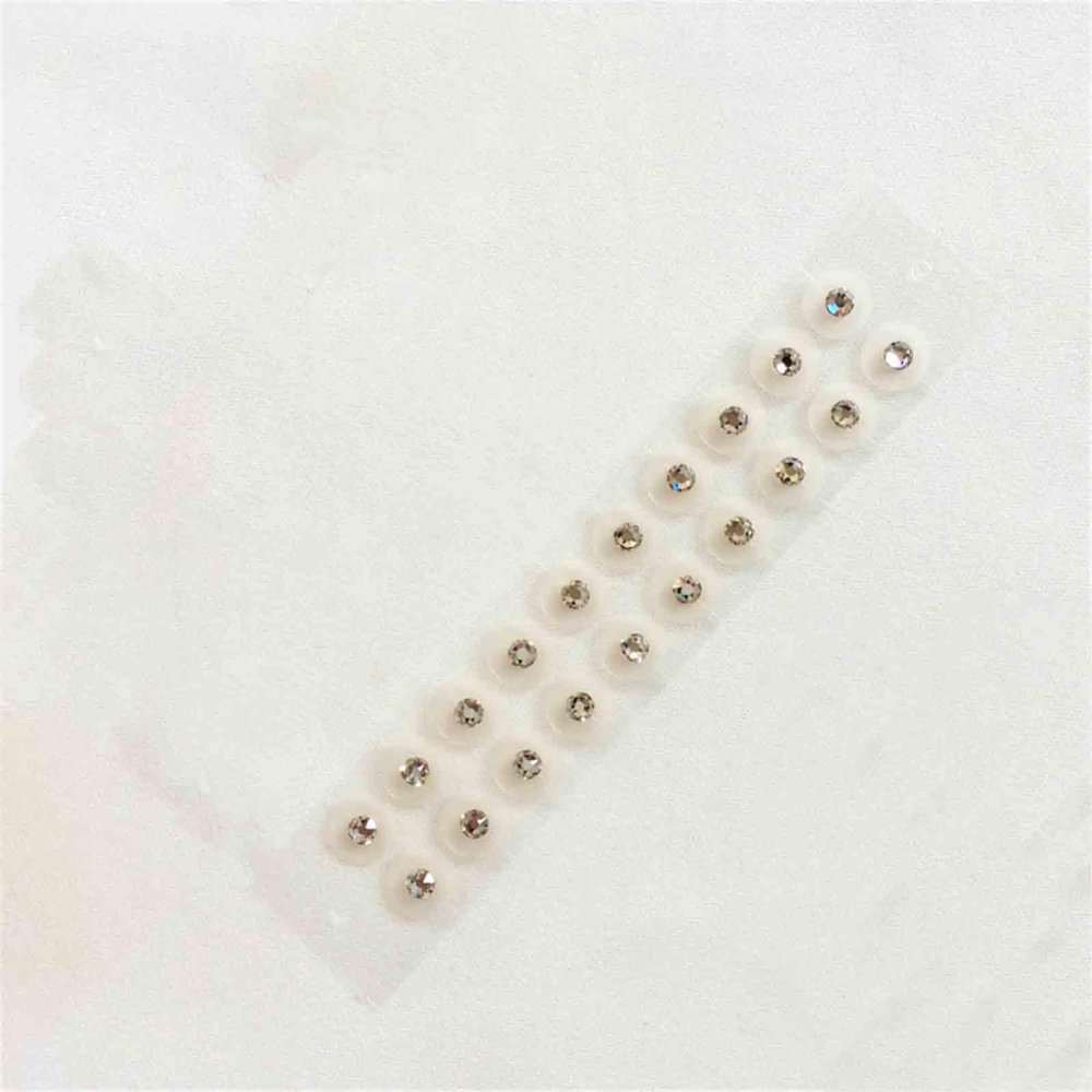 AHUANH Durability Crystal Calm Pops Ear Seeds Acupuncture Kit, Self-Adhesive Ear Acupuncture Stickers for Wedding Ear Seeding Kit Decorative(White-B)