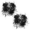 Ciieeo Crinkle Paper Shredded Filler 2pcs 100g Black Raffia Grass Basket Filling for Boxes Engagement Box Packaging and Handmade Decoration view 1