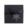 HAPINARY Black Box with Ribbon 15x15x7cm, Creative Storage Case for Perfume and Party Favors, Festive Wrap Box with Lid for Christmas and Holiday Presents view 1