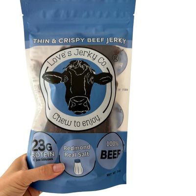 Beef Jerky Chips, 100% Beef with Redmond Real Salt, 2 Ingredients, 5oz and 1.5oz (5 oz)