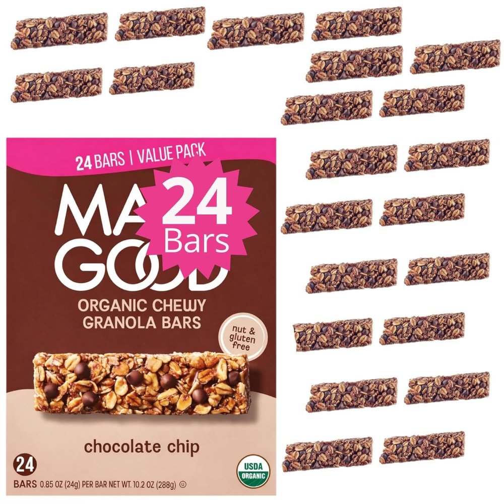 Made_Goods Chocolate Chip Granola Bars 24 Count - Chocolate Drizzled, Chocolate chip Flavor - Gluten Free - Nut Free - Organic Snacks, 0.85 oz Each by P&C GOODS Store