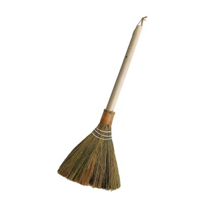CATIEBYE Hand-Woven Detachable Straw Broom 74cm Household Cleaning Broom Portable Whisk for Farmhouse and Indoor Sweeping