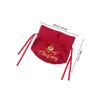 Healvian 10pcs Red Velvet Drawstring Candy Bags with Decorative Bell, Small Fabric Pouches for Christmas Party Favors, Jewelry Storage, Holiday Wrapping Supplies view 2