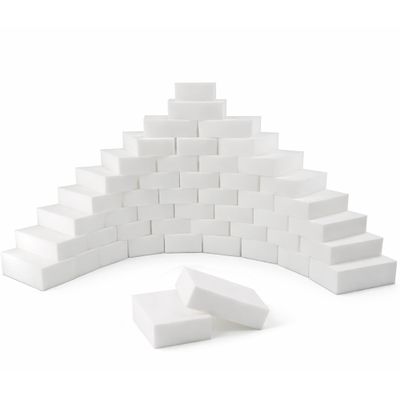 100 Pack Magic Cleaning Sponge Erasers, Non-Scratch Melamine Sponge Bulk Multi-Surface Cleaner Melamine Foam Cleaning Scrubber Pad Sponges for Household Wall Shoes Bathtub Door Shower Bathroom Kitchen
