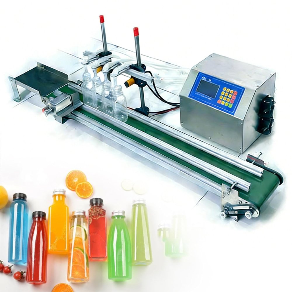 80-400w Bottle Filler, Digital Control Automatic Bottle Filling Machine, 10-5000ml Filling Range, 1.2-6.5l/Min Flow Rate, With 4 Adjustable Nozzles, For Bottles with a Height of 4-25cm 4H3200