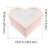 GARVALON Heart Flower Box Set with Window Pink Heart Shaped Box for Valentines Day Floral Arrangement Packaging for Special Occasions view 2