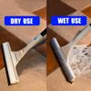 61" Window Squeegee with Long Extension Pole, 2-in-1 Streak-Free Glass Washer & Scrubber Kit with 2 Reusable Microfiber Pads & Clips, Professional Window Cleaning Tool for Home Outdoor High Windows view 3