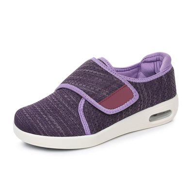 Diabetic Shoes for Men Women Extra Wide Width-Adjustable Slip-On Walking Shoes for Swollen Feet Non-Slip Easy On Off Comfort Sneakers Purple