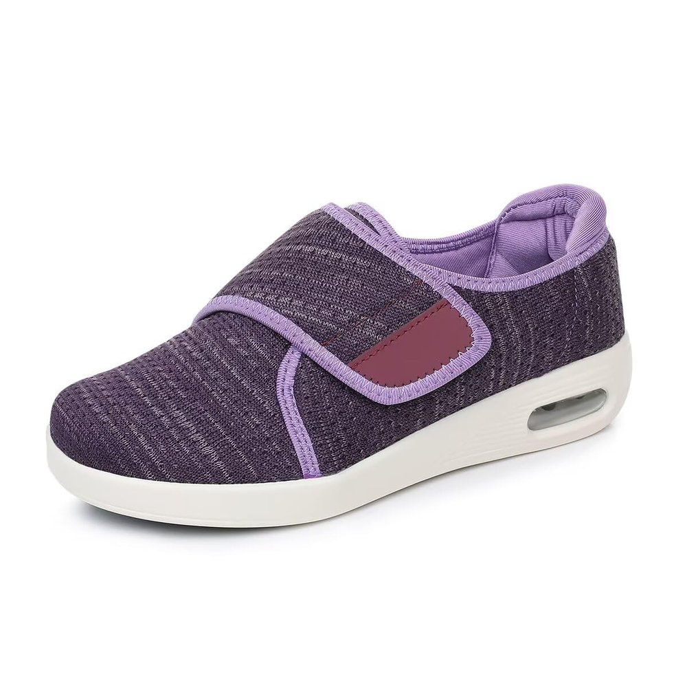 Diabetic Shoes for Men Women Extra Wide Width-Adjustable Slip-On Walking Shoes for Swollen Feet Non-Slip Easy On Off Comfort Sneakers Purple
