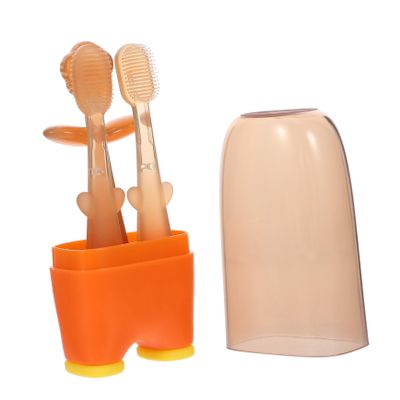 SEWOART Silicone Toothbrush 3pcs, Oral Cleaner and Tongue Cleaner for Newborns, Soft Bristles, Suitable for Oral Care and Teething Hygiene