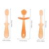 SEWOART Silicone Toothbrush 3pcs, Oral Cleaner and Tongue Cleaner for Newborns, Soft Bristles, Suitable for Oral Care and Teething Hygiene view 2