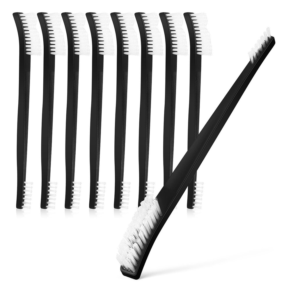 SEWOART 9 Pcs Double-Headed Small Cleaning Brush Set, Plastic Bristles Multi-Functional Gap and Crevice Cleaner for Household, Window Tracks, Corners, and Blind Cleaning