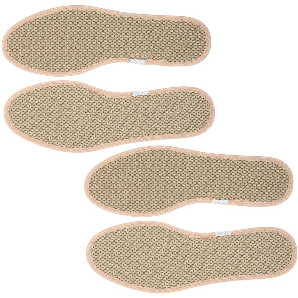 MOBUTOFU Charcoal Shoe Inserts for Men, 2 Pairs Breathable Insoles, Odor-Resistant Thickened Sweat-Absorbing Pads for Sports and Military Training Shoes, Size 41