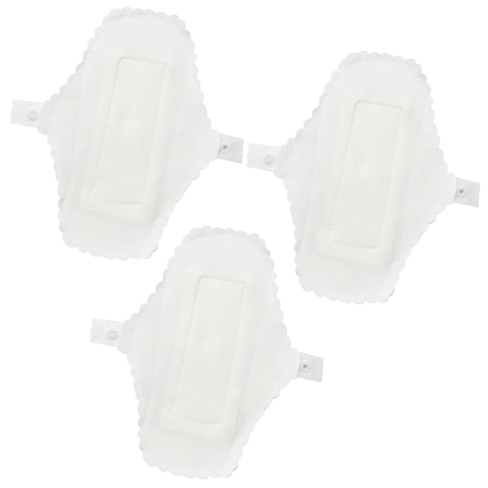 COLLBATH Reusable Waterproof Sanitary Pads 3pcs Set, Washable Cotton Menstrual Cloth Pads 180mm, Leakproof Panty Liner for Womens Feminine Care and Daily Use
