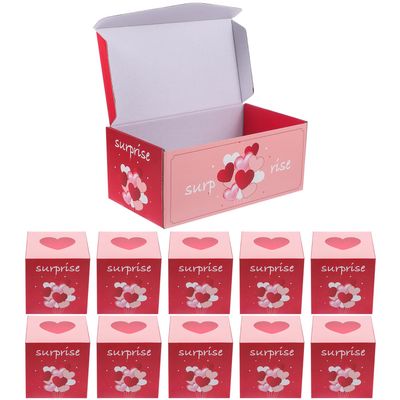 LALADEFIEE Valentines Day Bouncing Goodie Boxes 10pcs with Box and Bag for Birthday Wedding and Party Surprises