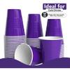 Party Solids 18 Oz Purple Plastic Cups For Party Supplies 100 Pack | Purple Disposable Cups Plastic | Disposable Drinkware For Parties, Events & Everyday view 4