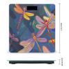 Hand Painted Dragonfly Scale for Body Weight Digital Bathroom Scale Toughened Glass High Precision Scales for Body Weight with Large LCD Backlight Display Weight Scales view 2