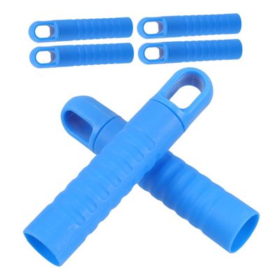 PLAFOPE 6pcs Mop Handle End Caps with Hanging Holes Non-Slip Blue Plastic Sleeve for 25mm Broom and Mop Rods for Home and Commercial Cleaning