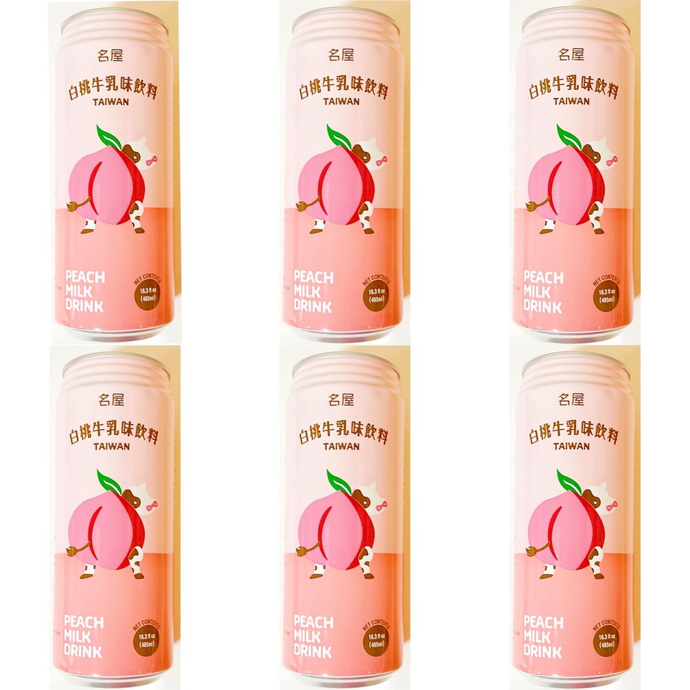 Peach Milk Drink, 16.3fl oz (485ml), Ready to Drink Beverage, 6 Cans