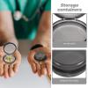 CLISPEED Black 6pcs Pill Organizer Set, Round Daily Medication Box 3 Times A Day, Portable Travel Container with Compartments for Supplements and Pills view 3