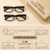 Eyekepper Blue Light Reading Glasses Men Women 3.75, Black Frame 2 Pack view 2