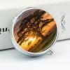 Sunrise on Big Tree Pill Box 3 Compartments Portable Pill Box for Purse Pocket Compact Mini Travel Pill Case Vitamin Organizer Pocket Pill Case Medicine Organizer view 4