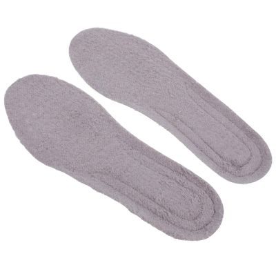 UKCOCO Winter Warm Fleece Shoe Insoles for Men, Self-Heating Thick Plush Inserts with Shock Absorption, Soft Breathable Foot Cushions for Boots and Sneakers, Size 43-44