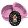 PocketVault Trippy Rainbow Mushroom Crew Aluminum Pouch Tin for Women | Dual-Compartment Screw-Top Can, Purse-Ready Pocket Organizer, Compact & Stylish Everyday Carry Pink view 1