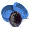 PocketVault Purple Crescent Moon and Stars Aluminum Pouch Holder Canister | Dual-Compartment Design, Screw-Top Moisture-Resistant Lid, Discreet Pocket Carry Tin, Heavy-Duty EDC Blue view 1