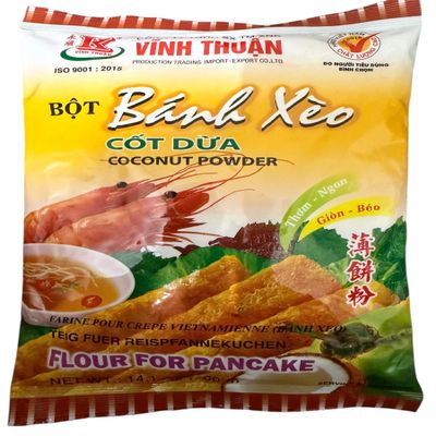 Vinh Thuan Vietnamese Ready Mix Flour For Pancake Coconut Powder - Bot Banh Xeo Cot Dua 14.1 oz (400g)