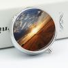 Field Sunrise Pill Box 3 Compartments Portable Pill Box for Purse Pocket Compact Mini Travel Pill Case Vitamin Organizer Pocket Pill Case Medicine Organizer view 4