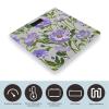 Purple Flower Style Scale for Body Weight Digital Bathroom Scale Toughened Glass High Precision Scales for Body Weight with Large LCD Backlight Display Weight Scales view 3