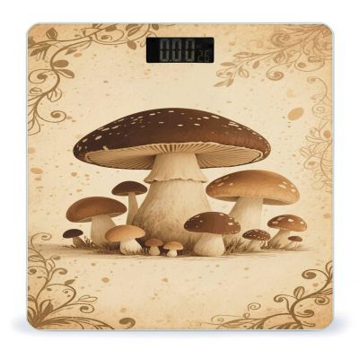 Vintage Mushroom Weight Scale Large Bathroom Scales Digital Weight with Bright LED Display Non Slip Automatic Weighing Scale Fashion Weighing Machine for Body