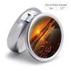 Orange Sunrise Beach Pill Box 3 Compartments Portable Pill Box for Purse Pocket Compact Mini Travel Pill Case Vitamin Organizer Pocket Pill Case Medicine Organizer view 2