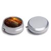 Orange Sunrise Beach Pill Box 3 Compartments Portable Pill Box for Purse Pocket Compact Mini Travel Pill Case Vitamin Organizer Pocket Pill Case Medicine Organizer view 3