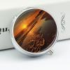 Orange Sunrise Beach Pill Box 3 Compartments Portable Pill Box for Purse Pocket Compact Mini Travel Pill Case Vitamin Organizer Pocket Pill Case Medicine Organizer view 4