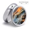Rocky Wave Sunset Painting Pill Box 3 Compartments Portable Pill Box for Purse Pocket Compact Mini Travel Pill Case Vitamin Organizer Pocket Pill Case Medicine Organizer view 2