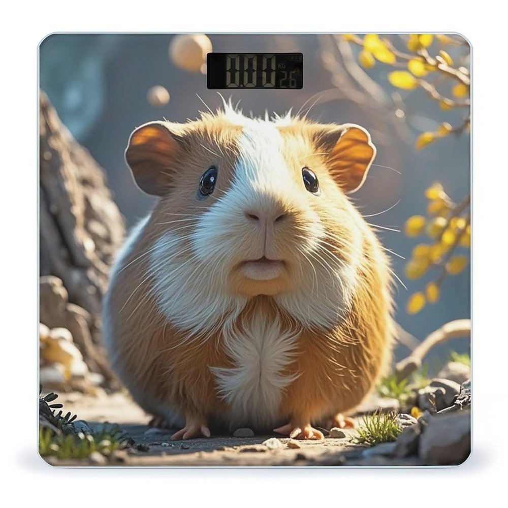 Guinea Pig Scale for Body Weight Digital Bathroom Scale Toughened Glass High Precision Scales for Body Weight with Large LCD Backlight Display Weight Scales