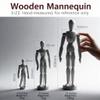 ComfiCare Premium Beech Wood Artists Mannequin Jointed Human Figure Model for Sketching, Painting, and Elegant Home Office Dcor Posable Art Reference Tool with Detachable Base view 3