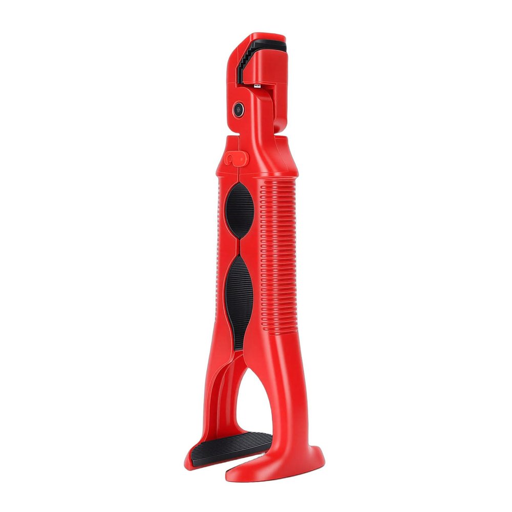 Saluaqui Hot Plate Gripper, 3 in 1 Anti Scald Bowl Holder with Built Jar Opener, Ergonomic Handle for Kitchenware, Red ABS