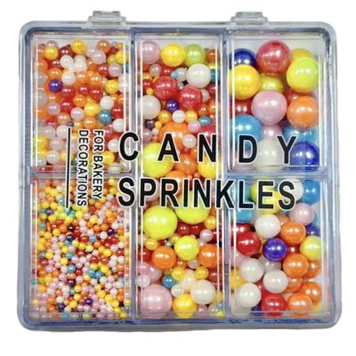 Sentovac Colorful Nonpareils Pearls Mixing Cake Sprinkles Cake and Cupcake Topper Decorations Sprinkles for Decorating Party Supplies