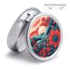 Sunrise and Flowers Pill Box 3 Compartments Portable Pill Box for Purse Pocket Compact Mini Travel Pill Case Vitamin Organizer Pocket Pill Case Medicine Organizer view 2