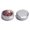 Sunrise and Flowers Pill Box 3 Compartments Portable Pill Box for Purse Pocket Compact Mini Travel Pill Case Vitamin Organizer Pocket Pill Case Medicine Organizer view 3