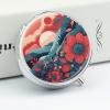 Sunrise and Flowers Pill Box 3 Compartments Portable Pill Box for Purse Pocket Compact Mini Travel Pill Case Vitamin Organizer Pocket Pill Case Medicine Organizer view 4