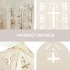 Adorainbow 20pcs Christian Cross Candy Boxes with Ribbon, Ivory Paper Hollow Cross Favor Boxes for Wedding Supplies and Religious Party Packaging view 3