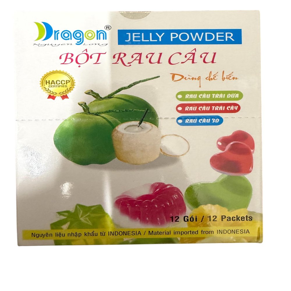 Nguyen Long Vietnamese Jelly Powder - Bot Rau Cau 3D 12 bags x 10g (120g)