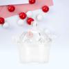12Pcs Transparent Crown Plastic Candy Gift Boxes Elegant Crystal Clear Party Favor Containers For Weddings Baby Showers Birthdays Pink Blue White 3.14inch 1.96inch 2.75inch (White) view 3